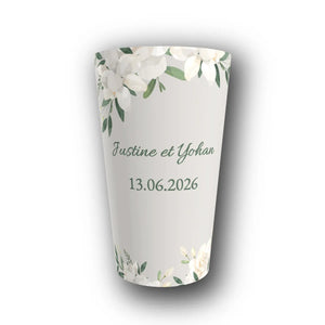 Gobelet Mariage Personnalisé – Duo Végétal