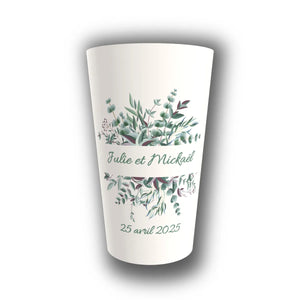 Gobelet Mariage Personnalisé – Eucalyptus Bohème