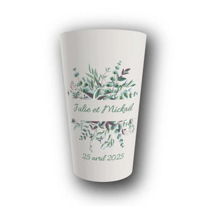 Gobelet Mariage Personnalisé – Eucalyptus Bohème