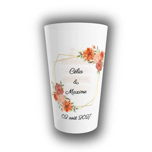 Gobelet Mariage Personnalisé – Guinguette Florale