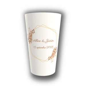 Gobelet Mariage Personnalisé – Nid de Roses