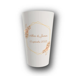 Gobelet Mariage Personnalisé – Nid de Roses