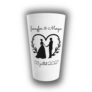 Gobelet Mariage Personnalisé – Silhouette des Mariés