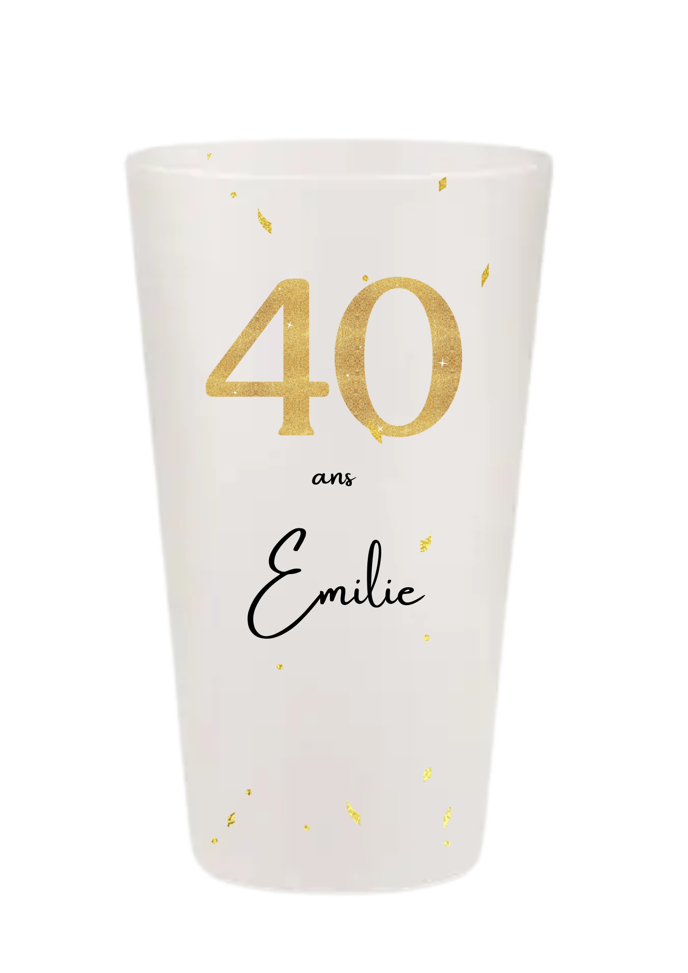 Gobelets personnalisés anniversaire doré & noir