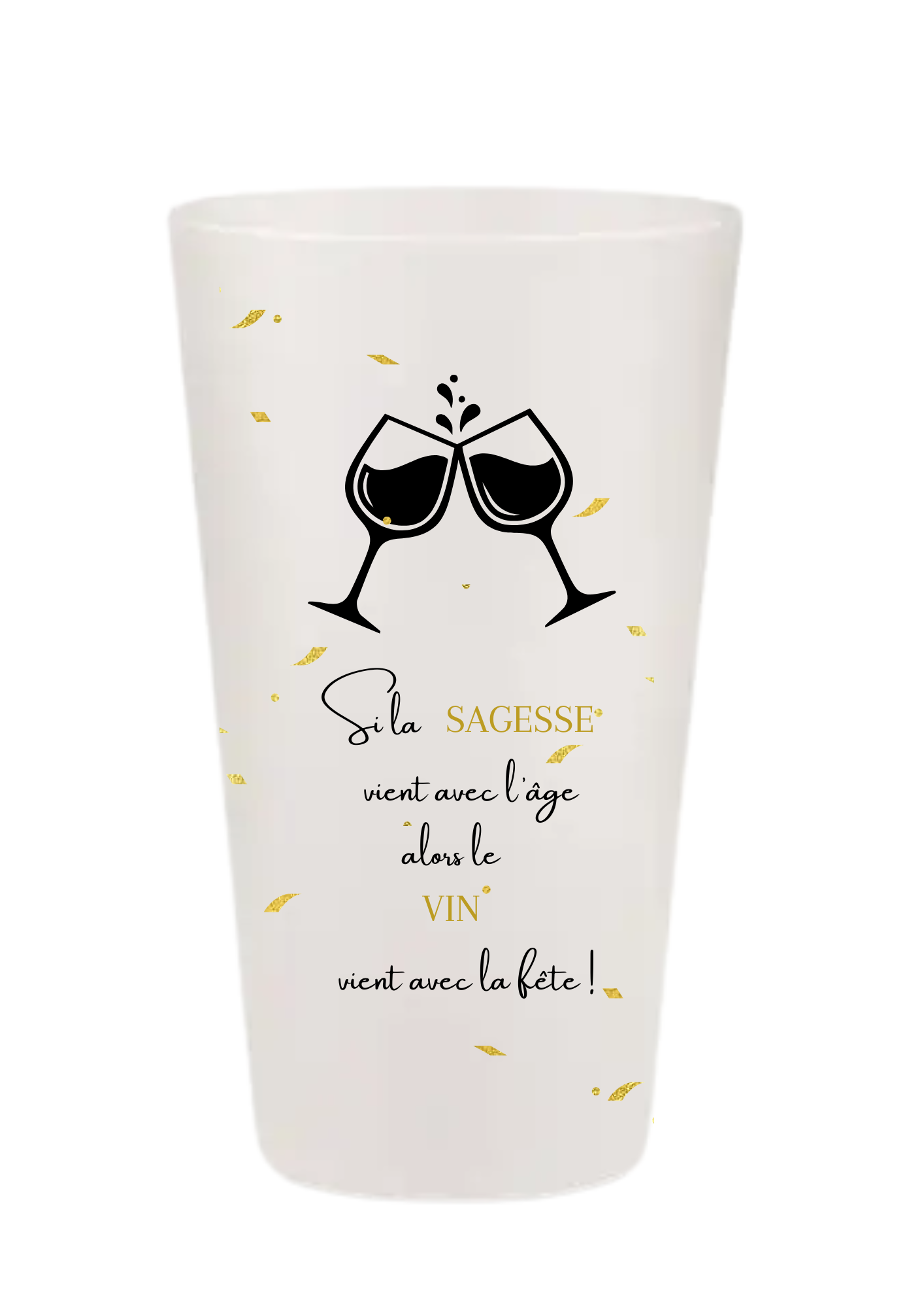 Gobelets personnalisés anniversaire doré & noir