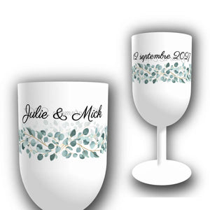 Verre à Vin Personnalisé – Guirlande Eucalyptus
